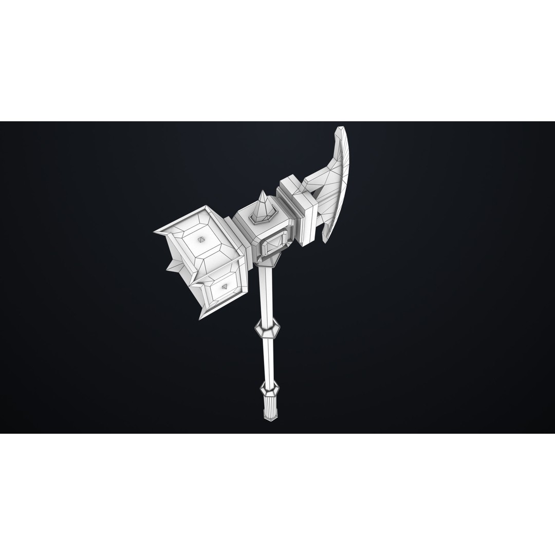 Battle Hammer 3D Model – Low Poly Game-Ready Asset, FBX, PBR Textures - View 29