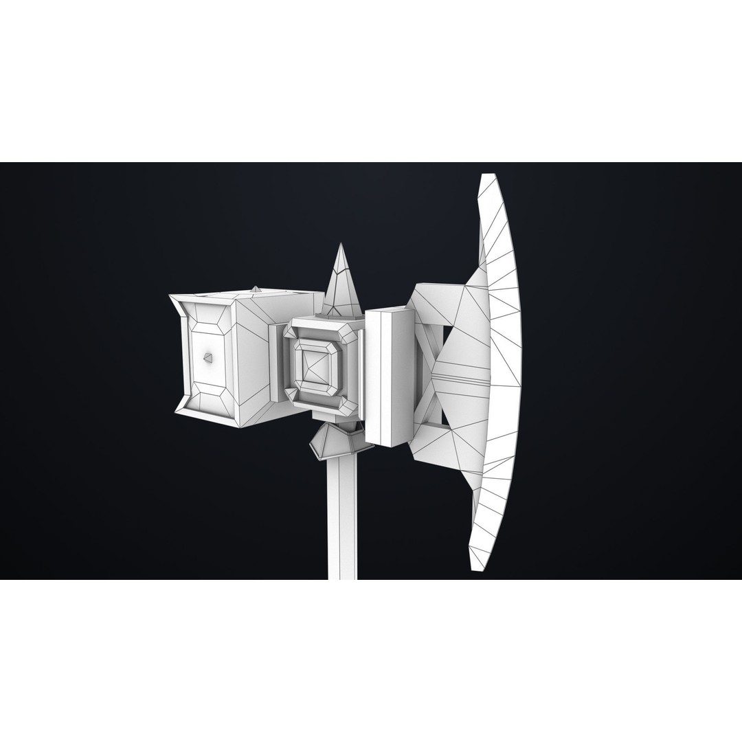 Battle Hammer 3D Model – Low Poly Game-Ready Asset, FBX, PBR Textures - View 32