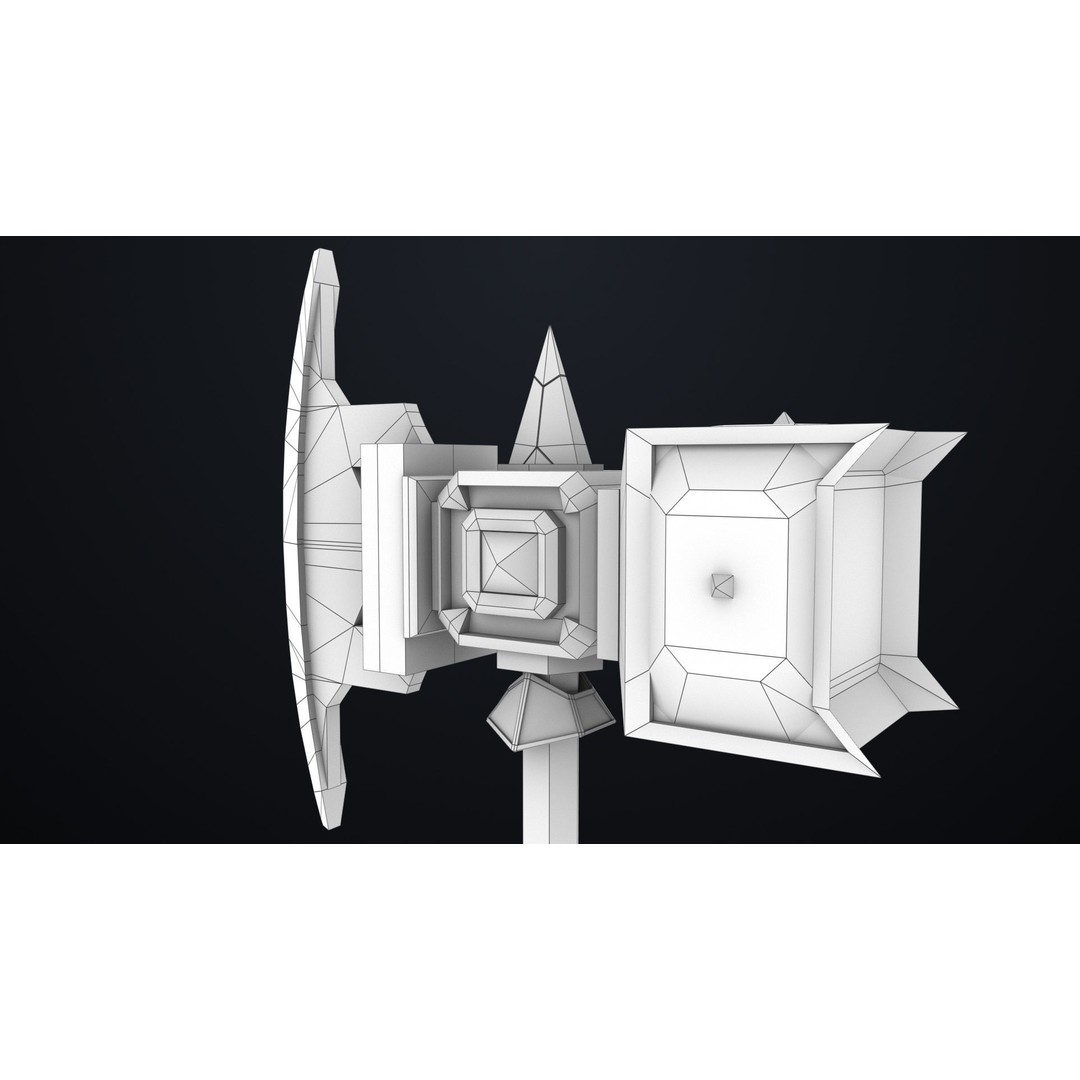 Battle Hammer 3D Model – Low Poly Game-Ready Asset, FBX, PBR Textures - View 33