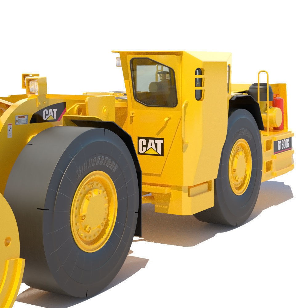 Underground Mining Loader Cat R1600G 3D Model – High Poly PBR Asset, FBX - View 10