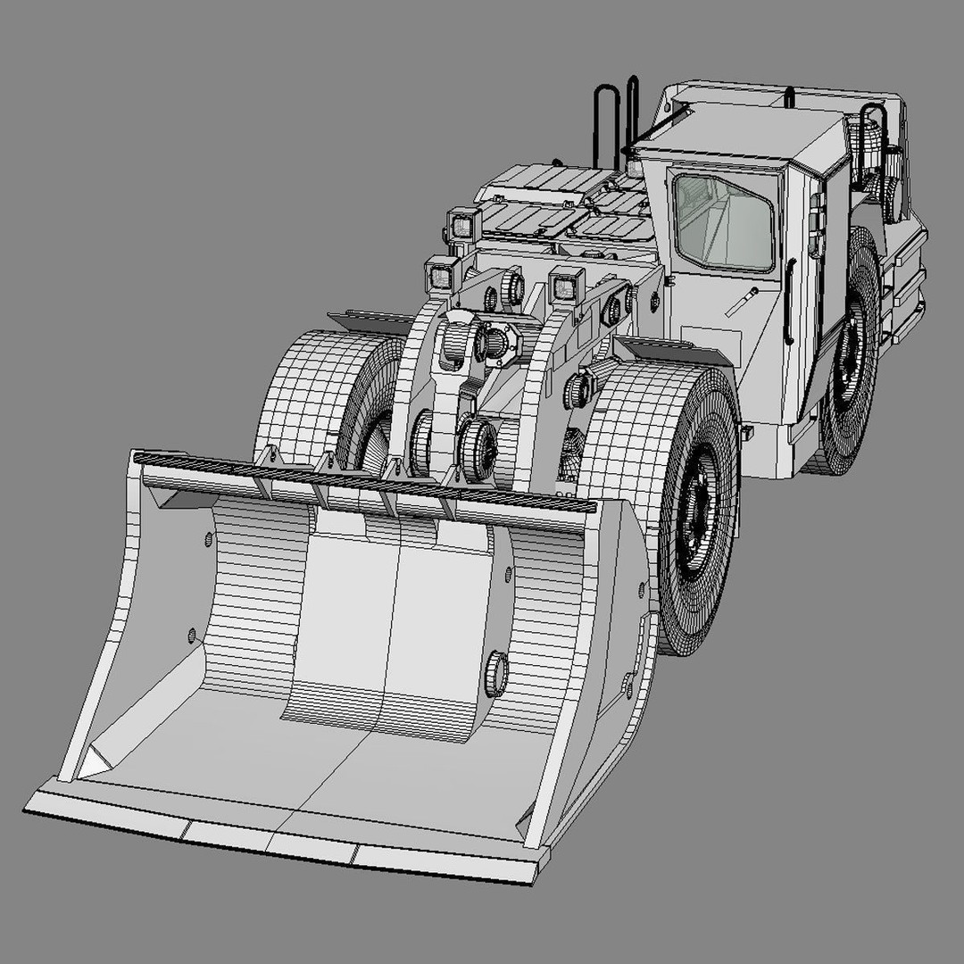 Underground Mining Loader Cat R1600G 3D Model – High Poly PBR Asset, FBX - View 6
