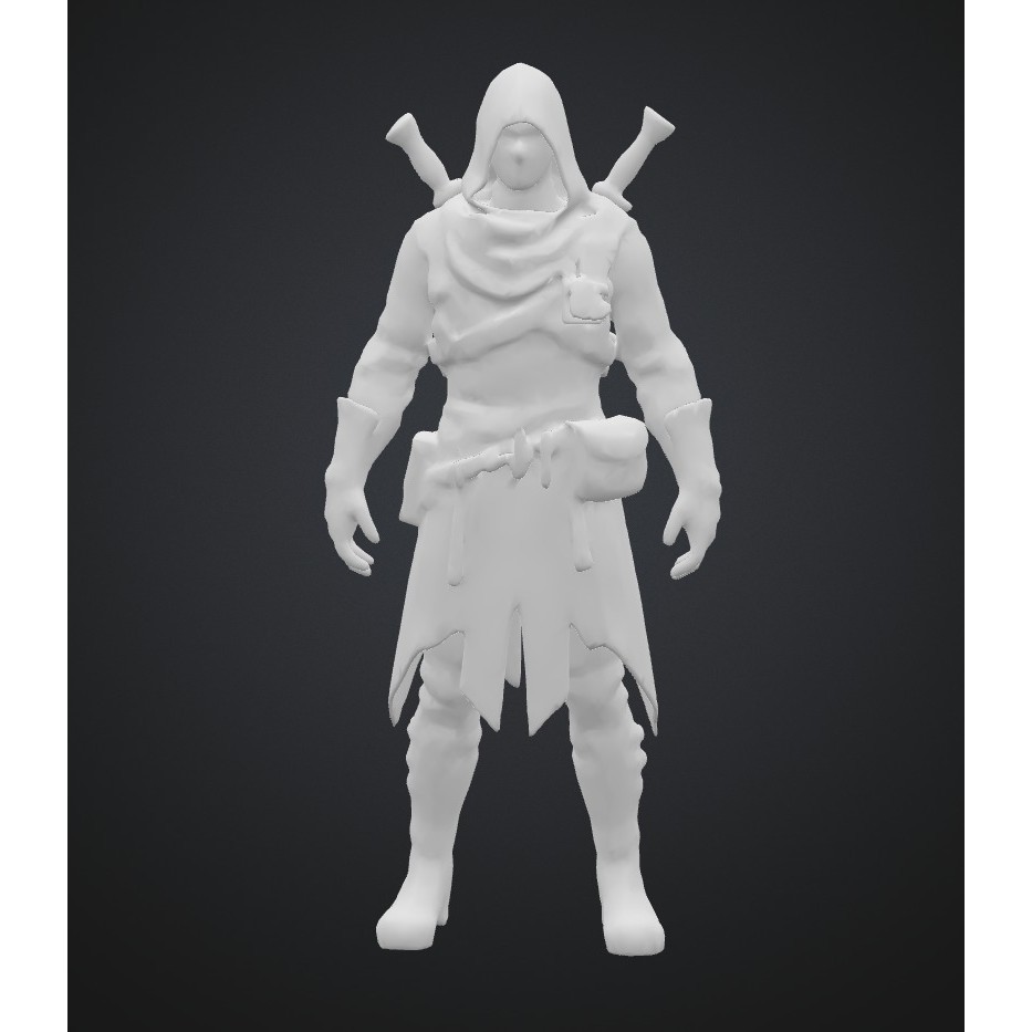 Realistic Humanoid Assassin Character 3D Model – PBR Textures, Game Ready - View 10
