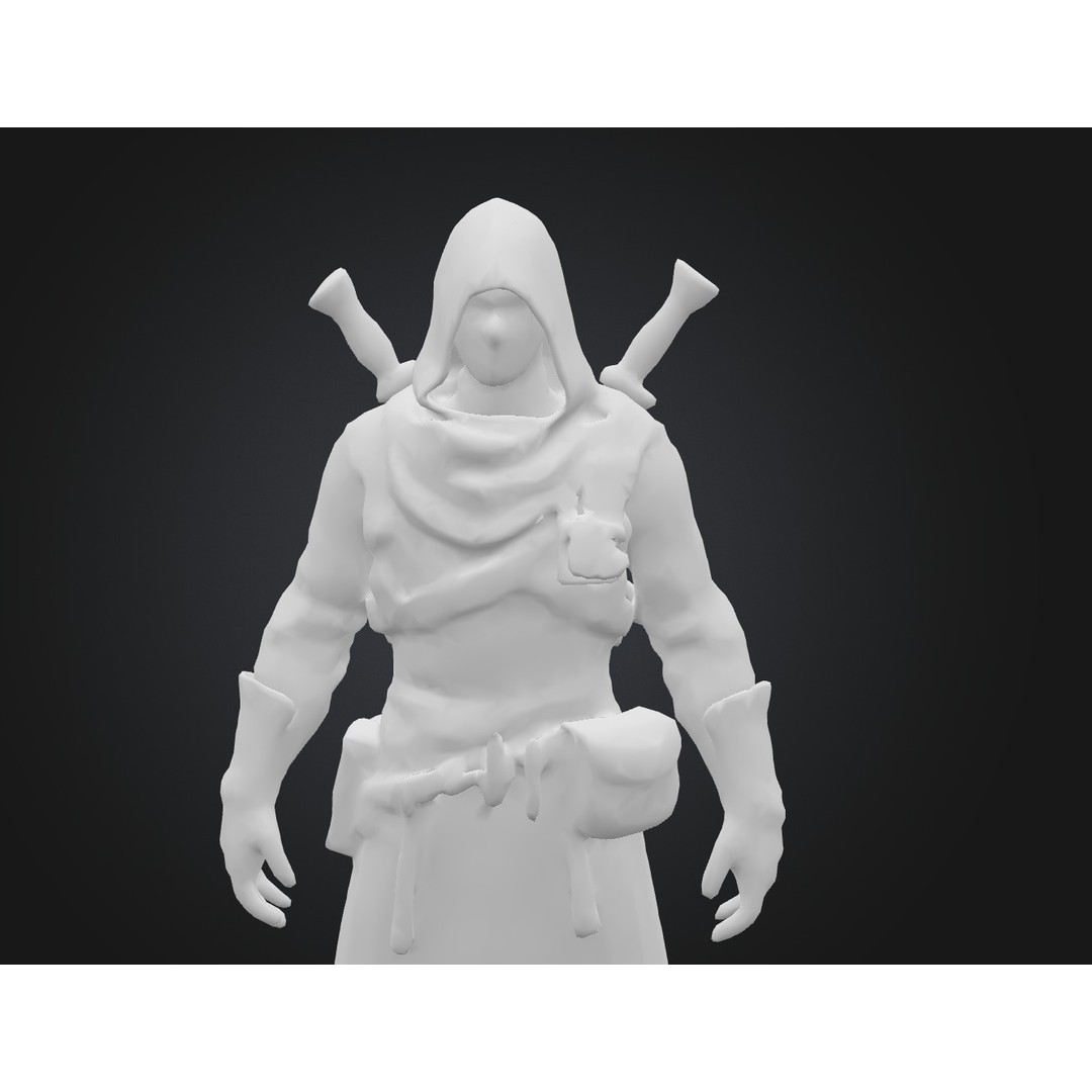 Realistic Humanoid Assassin Character 3D Model – PBR Textures, Game Ready - View 3