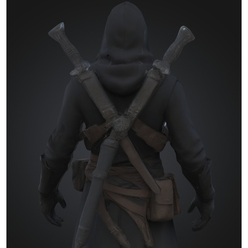 Realistic Humanoid Assassin Character 3D Model – PBR Textures, Game Ready - View 6