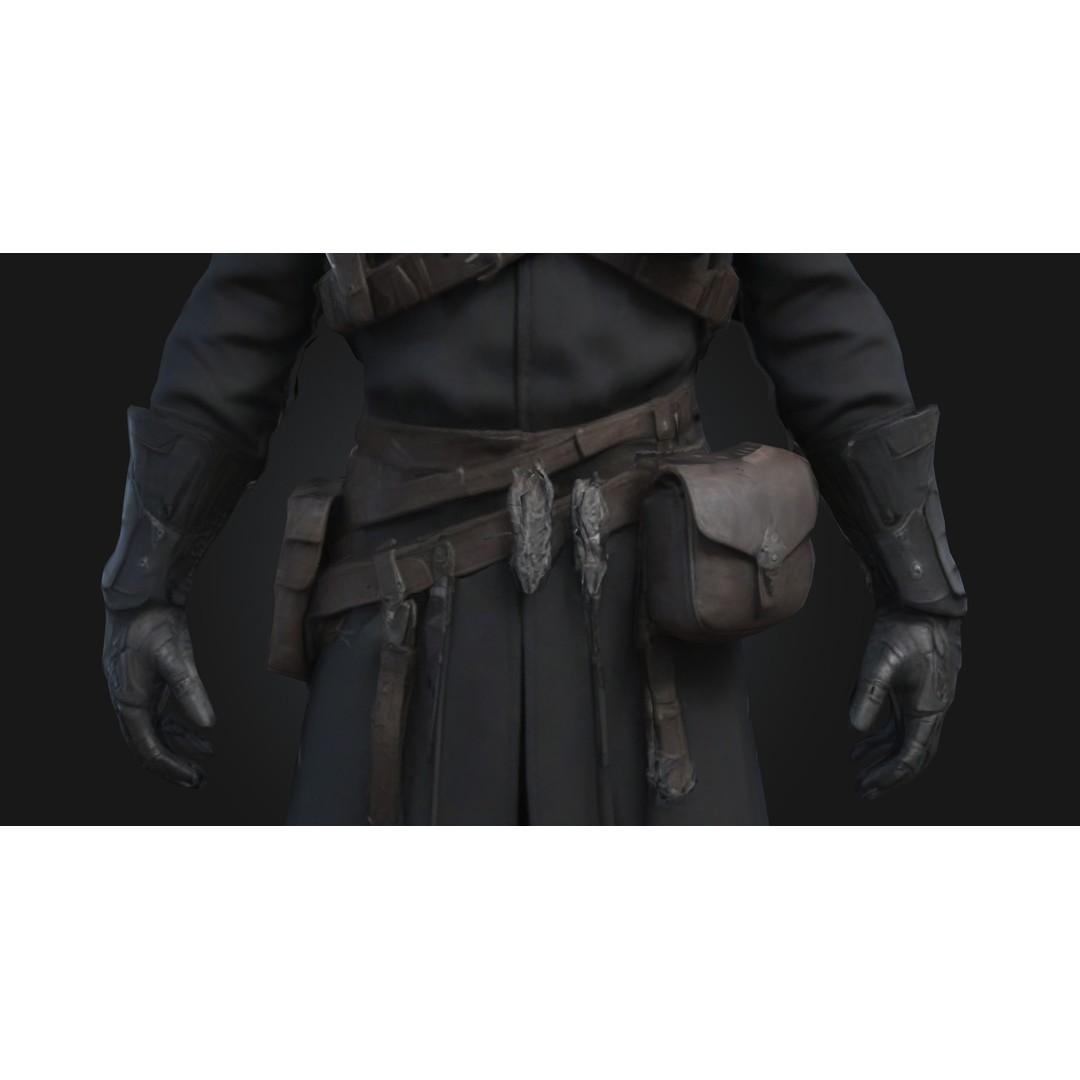 Realistic Humanoid Assassin Character 3D Model – PBR Textures, Game Ready - View 8