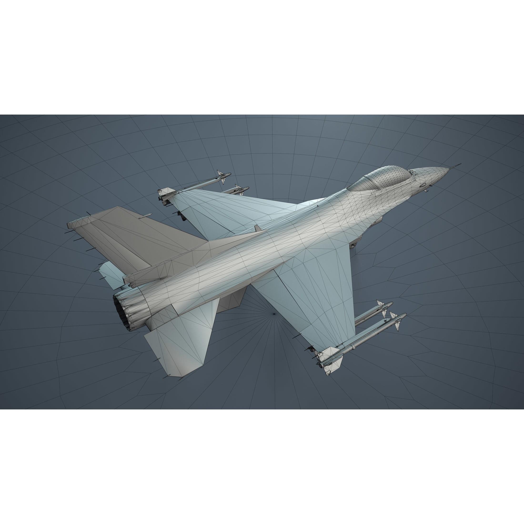 F-16 Fighting Falcon - Low-Poly Game-Ready 3D Model