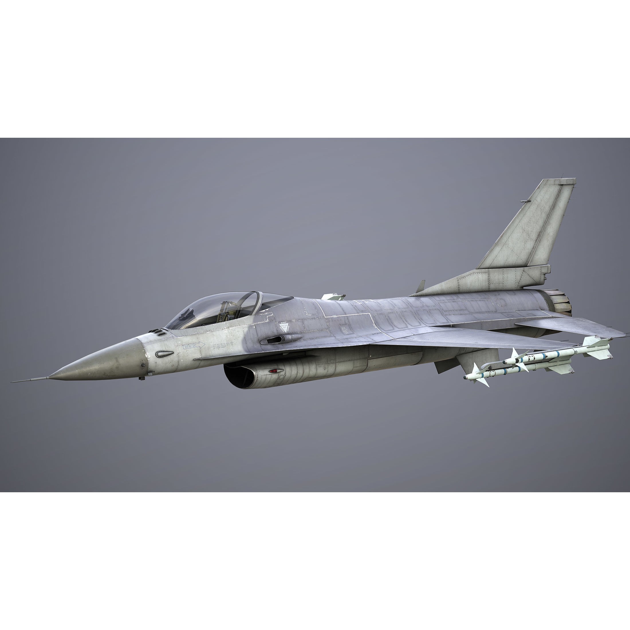 F-16 Fighting Falcon - Low-Poly Game-Ready 3D Model - View 16