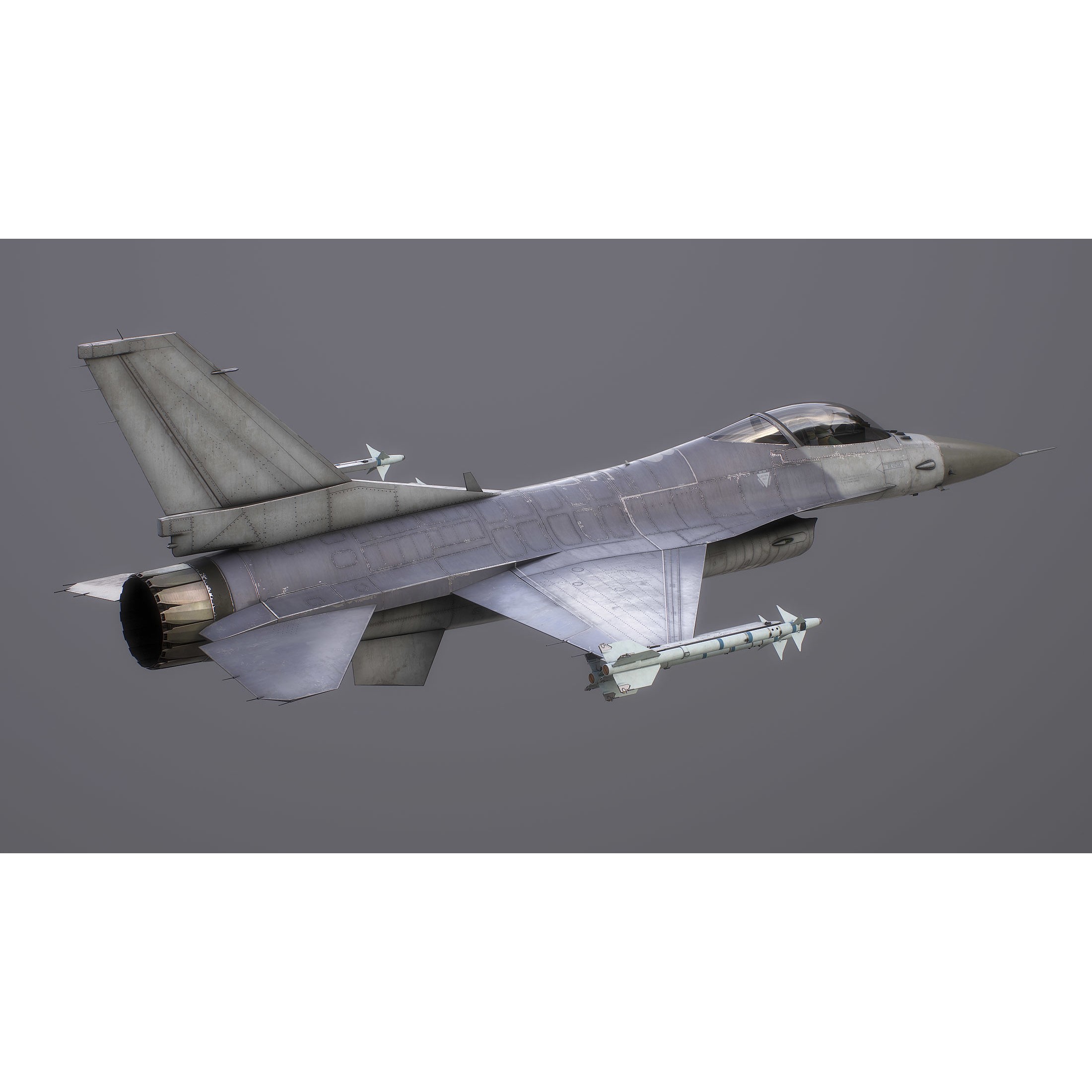 F-16 Fighting Falcon - Low-Poly Game-Ready 3D Model - View 17