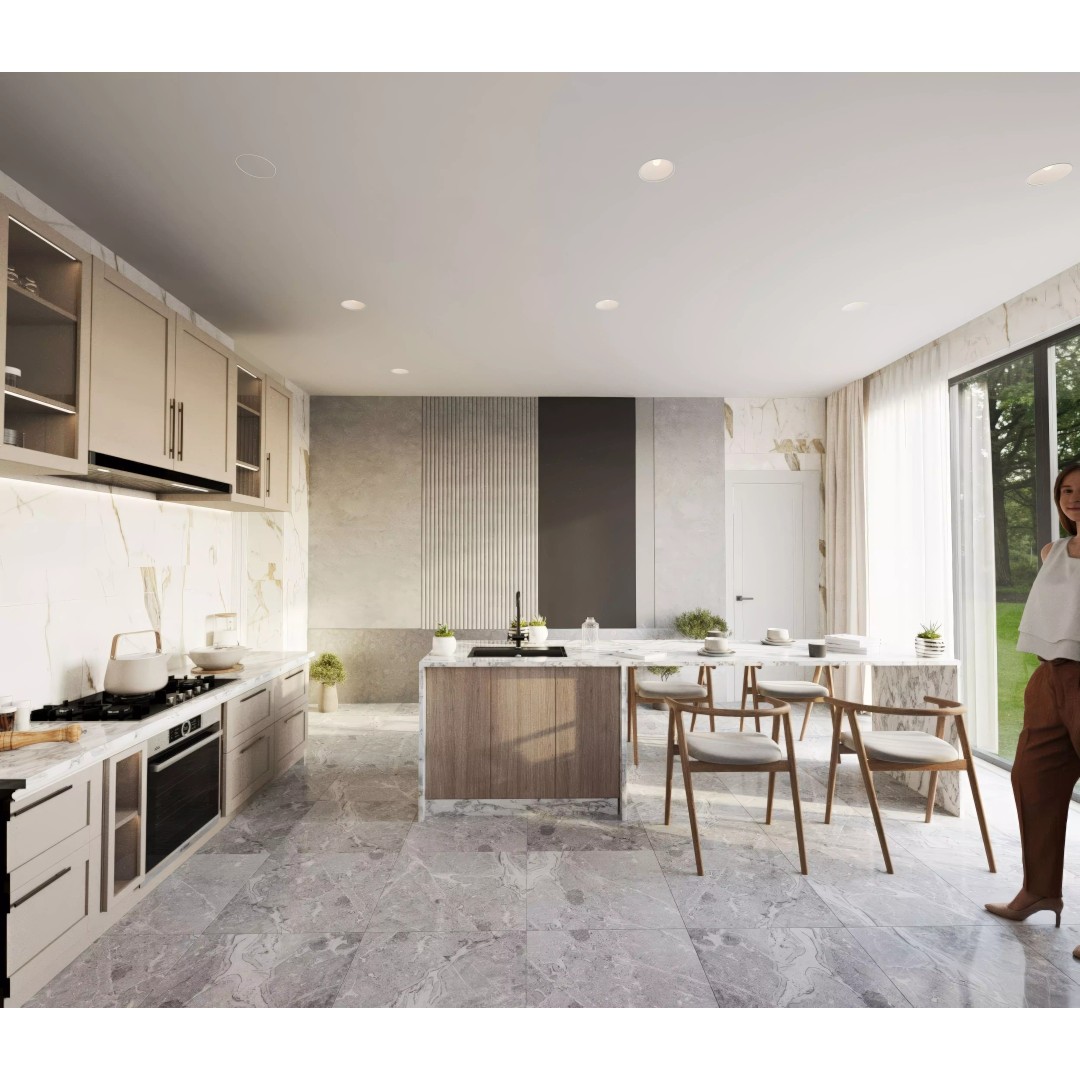 Modern Luxury Kitchen 3D Model – Minimalist Design with PBR Textures - View 3