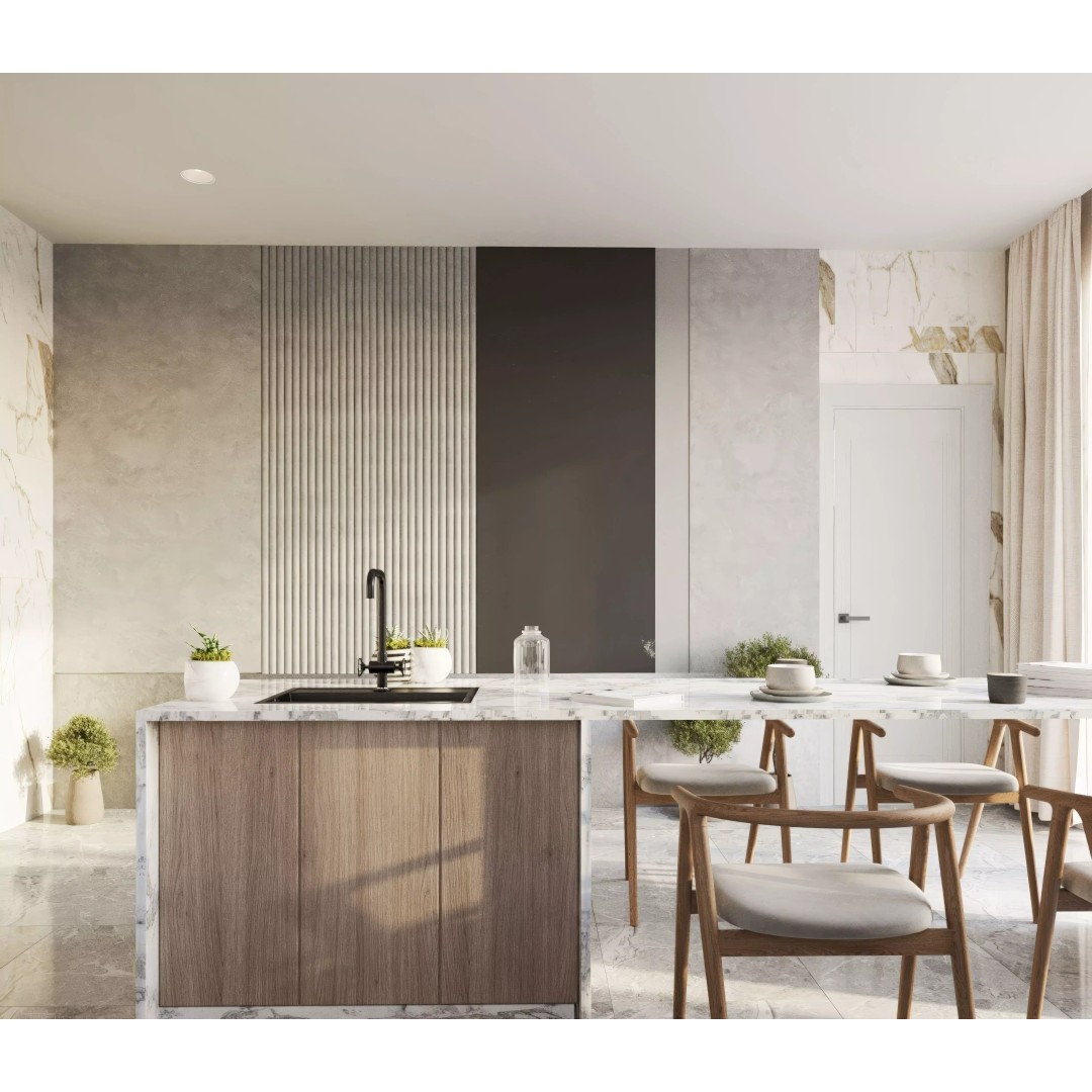 Modern Luxury Kitchen 3D Model – Minimalist Design with PBR Textures - View 5