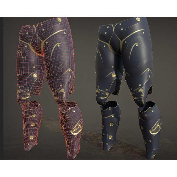 30 Sci-Fi Legs 3D Model – Low Poly Game Asset, 4K Textures, FBX, OBJ