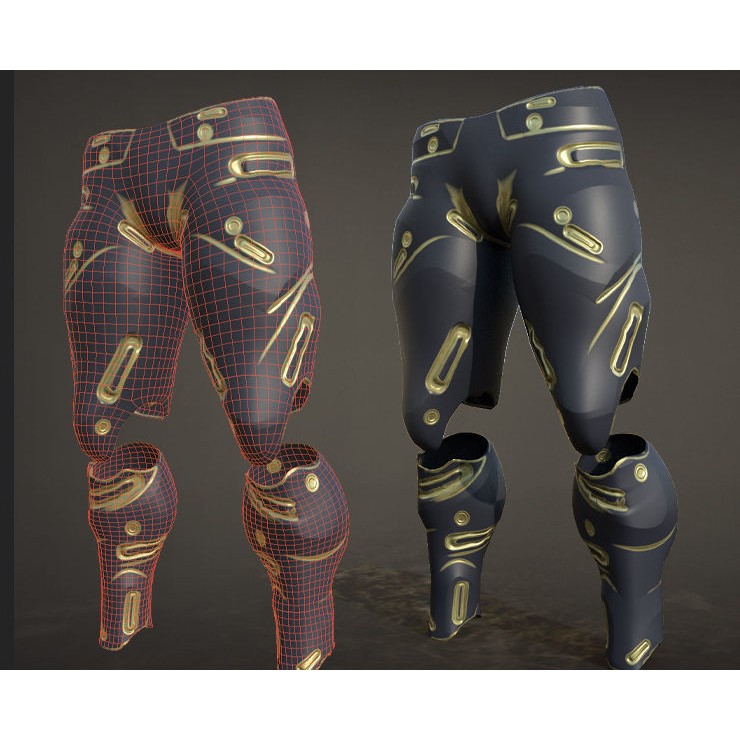 30 Sci-Fi Legs 3D Model – Low Poly Game Asset, 4K Textures, FBX, OBJ - View 11