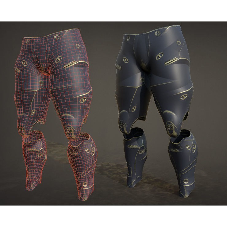 30 Sci-Fi Legs 3D Model – Low Poly Game Asset, 4K Textures, FBX, OBJ - View 13