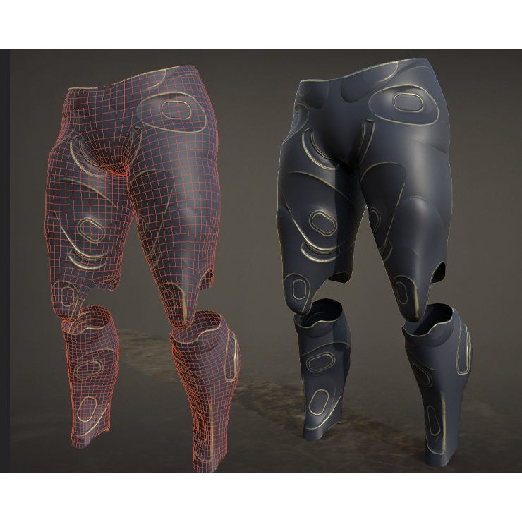 30 Sci-Fi Legs 3D Model – Low Poly Game Asset, 4K Textures, FBX, OBJ - View 14