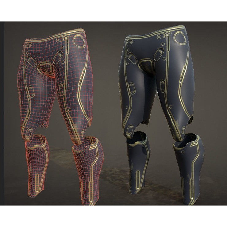 30 Sci-Fi Legs 3D Model – Low Poly Game Asset, 4K Textures, FBX, OBJ - View 15