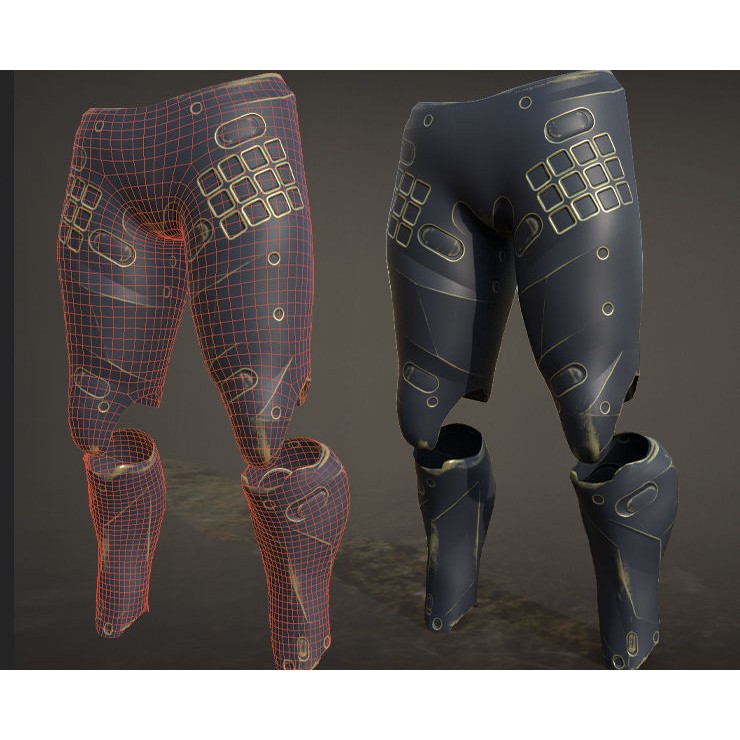 30 Sci-Fi Legs 3D Model – Low Poly Game Asset, 4K Textures, FBX, OBJ - View 16