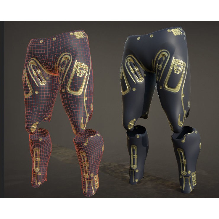 30 Sci-Fi Legs 3D Model – Low Poly Game Asset, 4K Textures, FBX, OBJ - View 17