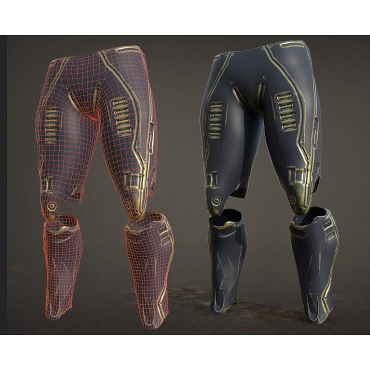 30 Sci-Fi Legs 3D Model – Low Poly Game Asset, 4K Textures, FBX, OBJ - View 18