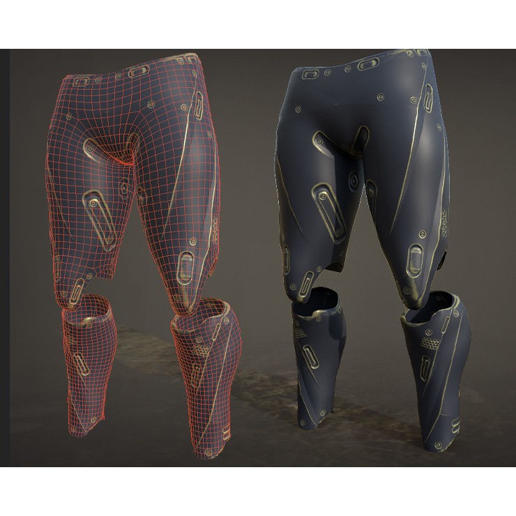 30 Sci-Fi Legs 3D Model – Low Poly Game Asset, 4K Textures, FBX, OBJ - View 19