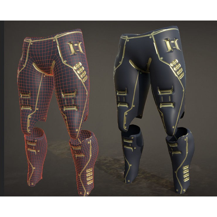 30 Sci-Fi Legs 3D Model – Low Poly Game Asset, 4K Textures, FBX, OBJ - View 21