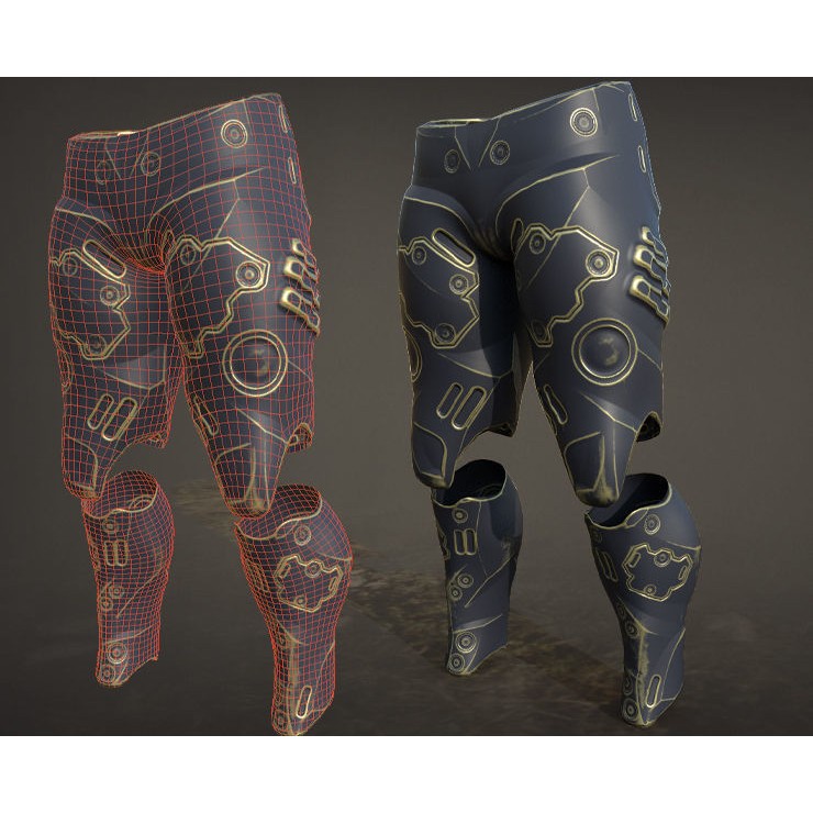 30 Sci-Fi Legs 3D Model – Low Poly Game Asset, 4K Textures, FBX, OBJ - View 24