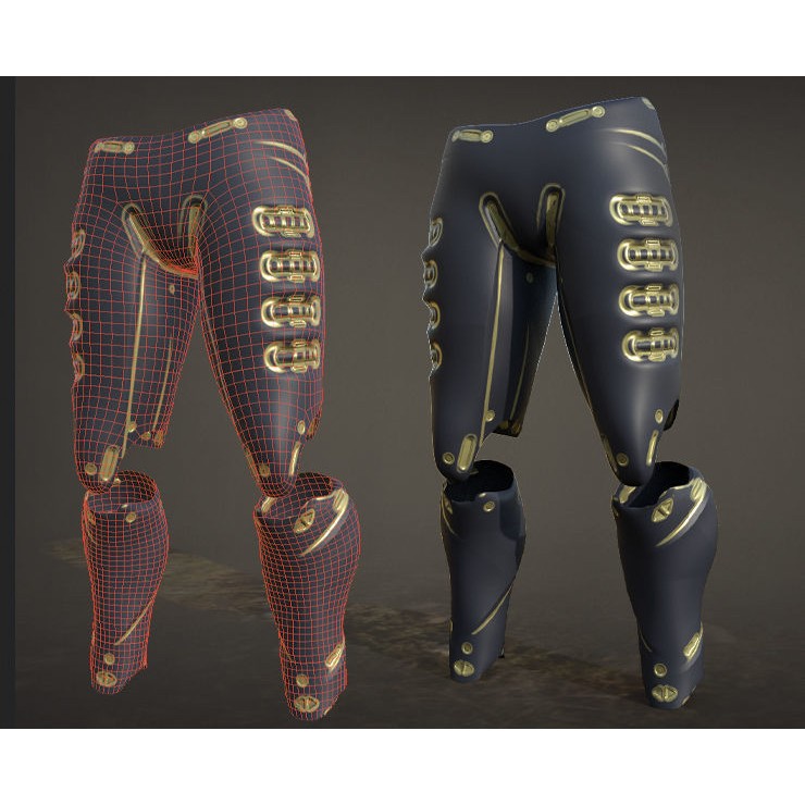 30 Sci-Fi Legs 3D Model – Low Poly Game Asset, 4K Textures, FBX, OBJ - View 26