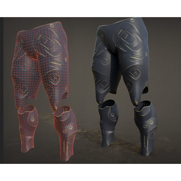 30 Sci-Fi Legs 3D Model – Low Poly Game Asset, 4K Textures, FBX, OBJ - View 28