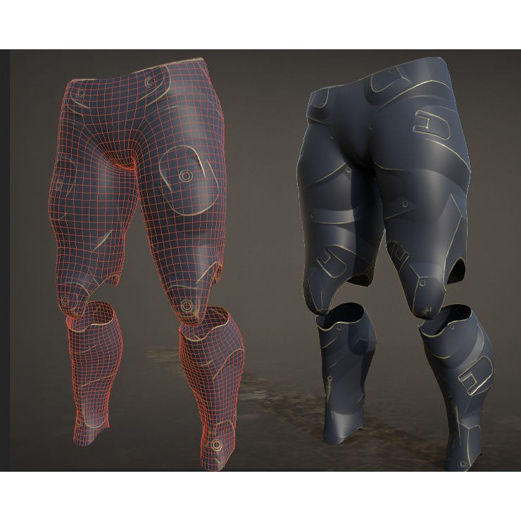 30 Sci-Fi Legs 3D Model – Low Poly Game Asset, 4K Textures, FBX, OBJ - View 3