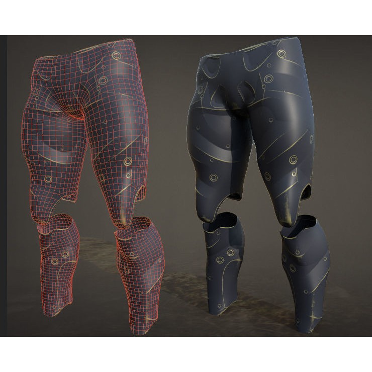 30 Sci-Fi Legs 3D Model – Low Poly Game Asset, 4K Textures, FBX, OBJ - View 30