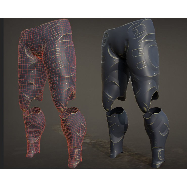 30 Sci-Fi Legs 3D Model – Low Poly Game Asset, 4K Textures, FBX, OBJ - View 4