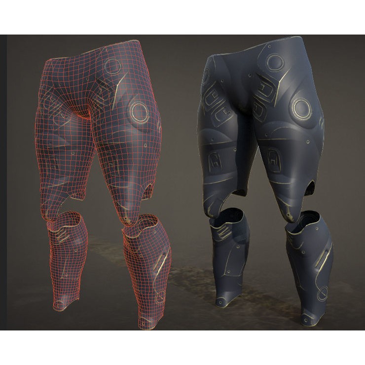 30 Sci-Fi Legs 3D Model – Low Poly Game Asset, 4K Textures, FBX, OBJ - View 5