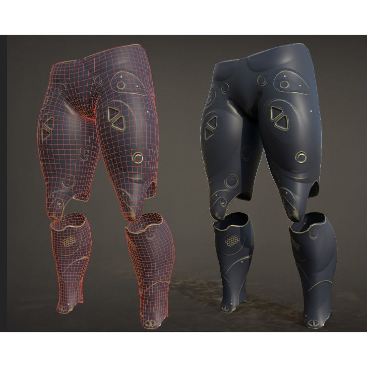 30 Sci-Fi Legs 3D Model – Low Poly Game Asset, 4K Textures, FBX, OBJ - View 6