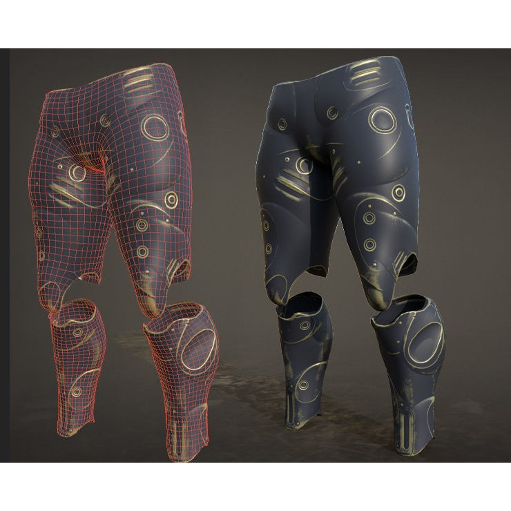 30 Sci-Fi Legs 3D Model – Low Poly Game Asset, 4K Textures, FBX, OBJ - View 7