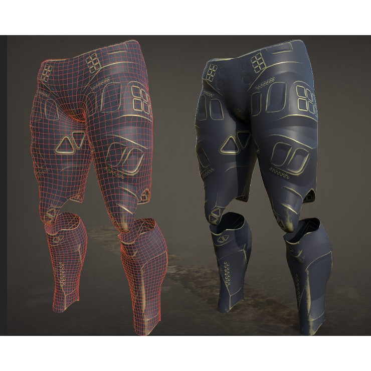 30 Sci-Fi Legs 3D Model – Low Poly Game Asset, 4K Textures, FBX, OBJ - View 8