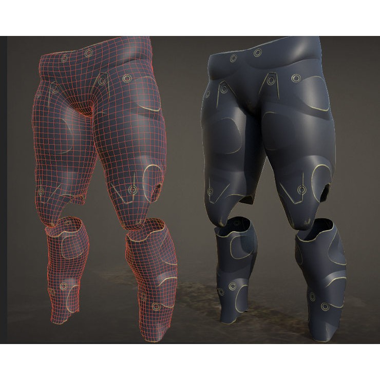 30 Sci-Fi Legs 3D Model – Low Poly Game Asset, 4K Textures, FBX, OBJ - View 9