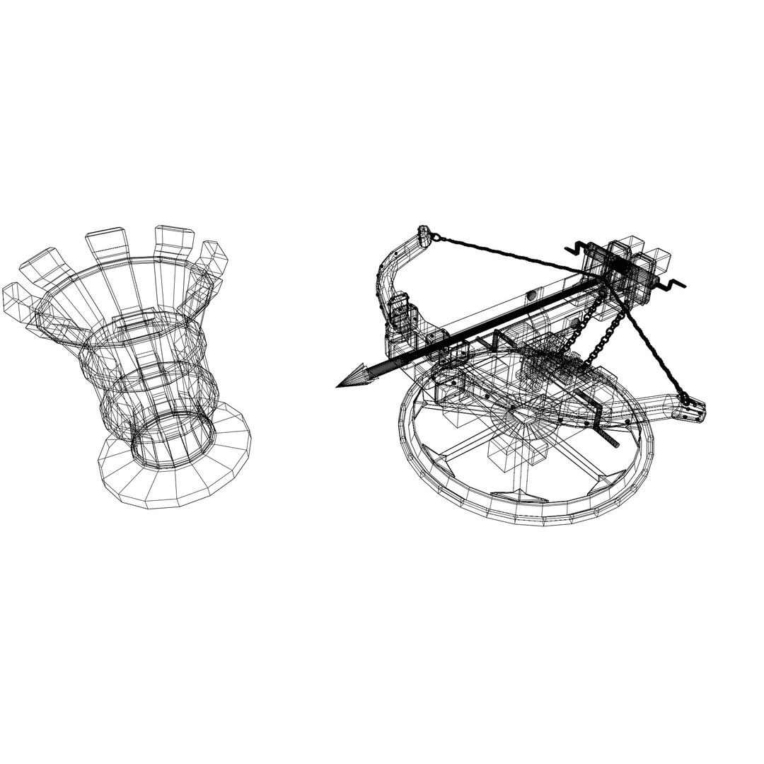 Medieval Siege Weapons Pack I 3D Model – Low Poly Game-Ready Assets, FBX, OBJ, Blender - View 14