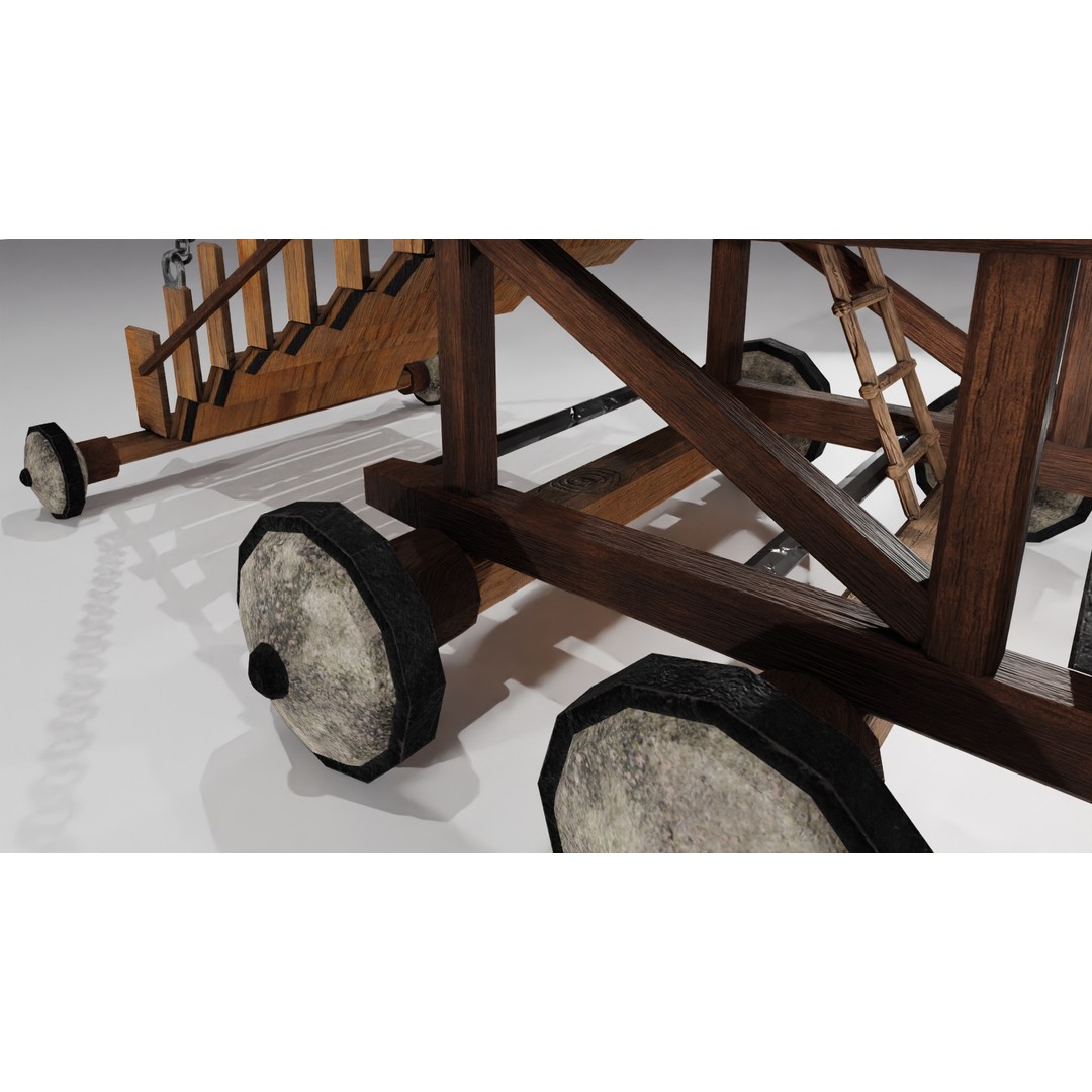 Medieval Siege Weapons Pack I 3D Model – Low Poly Game-Ready Assets, FBX, OBJ, Blender - View 29