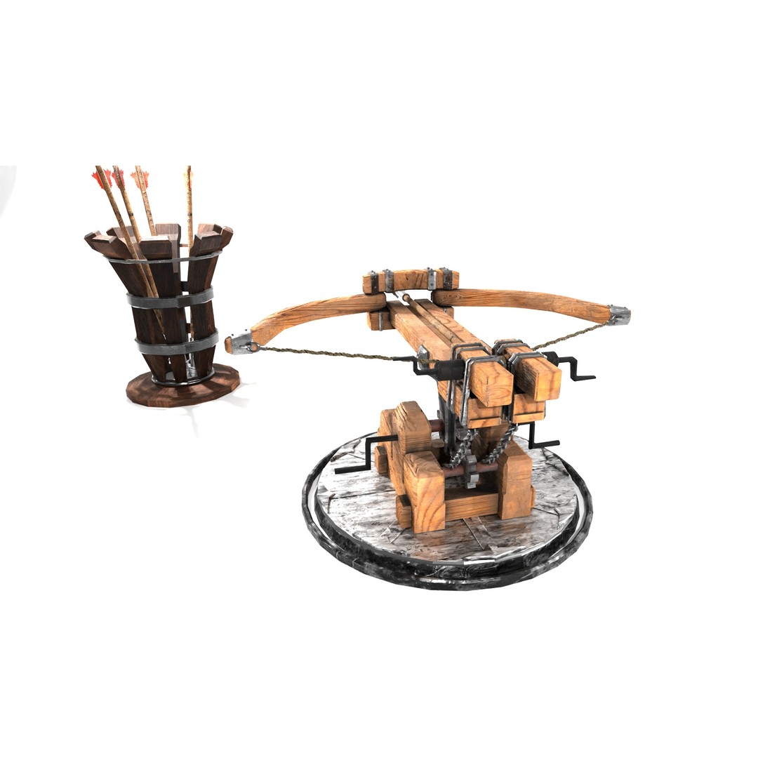 Medieval Siege Weapons Pack I 3D Model – Low Poly Game-Ready Assets, FBX, OBJ, Blender - View 3