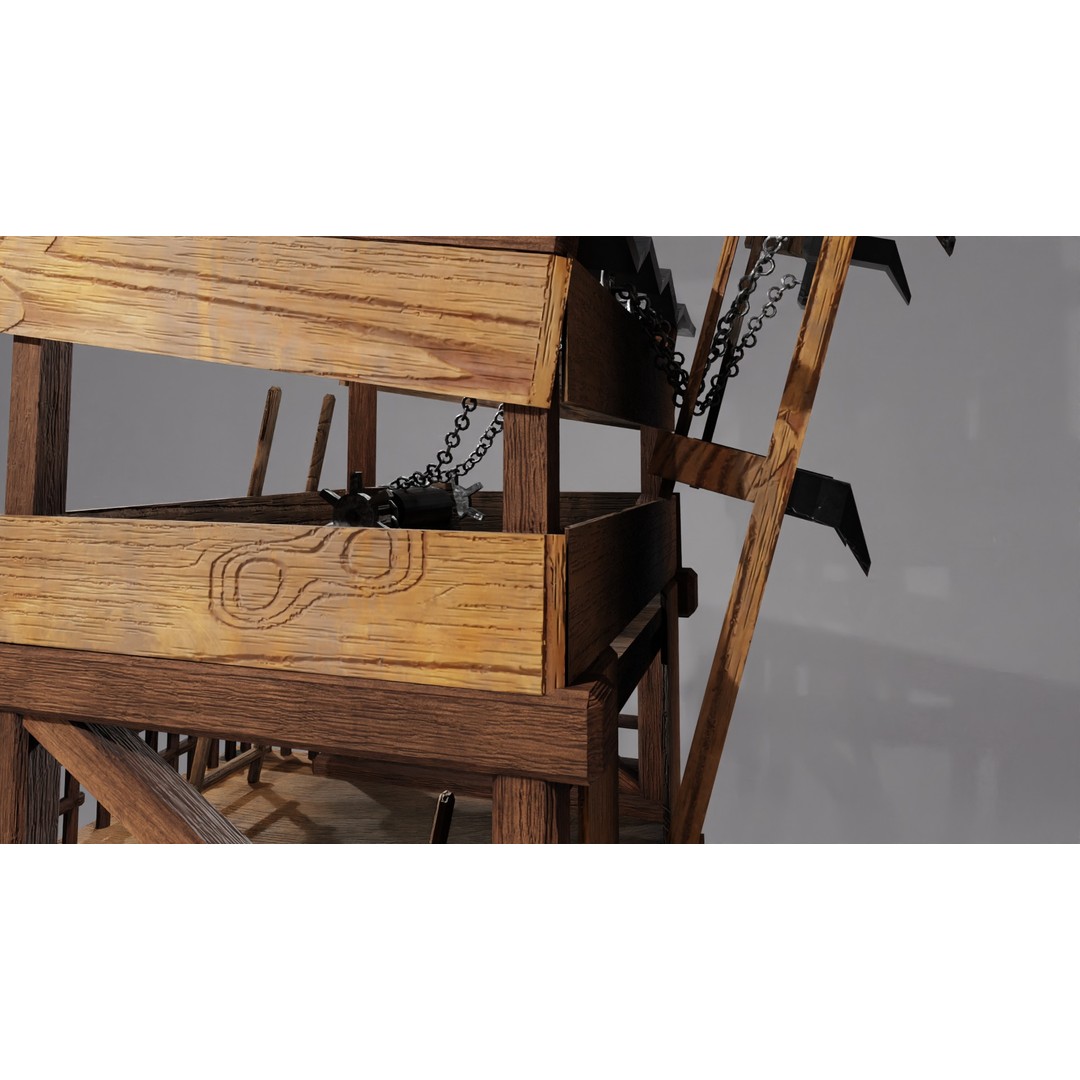 Medieval Siege Weapons Pack I 3D Model – Low Poly Game-Ready Assets, FBX, OBJ, Blender - View 36