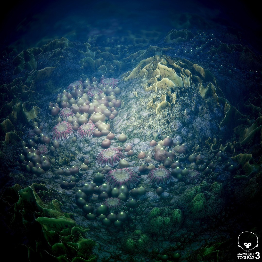 Coral Reef 3D Model – PBR Tileable Texture for Underwater Scenes - View 9