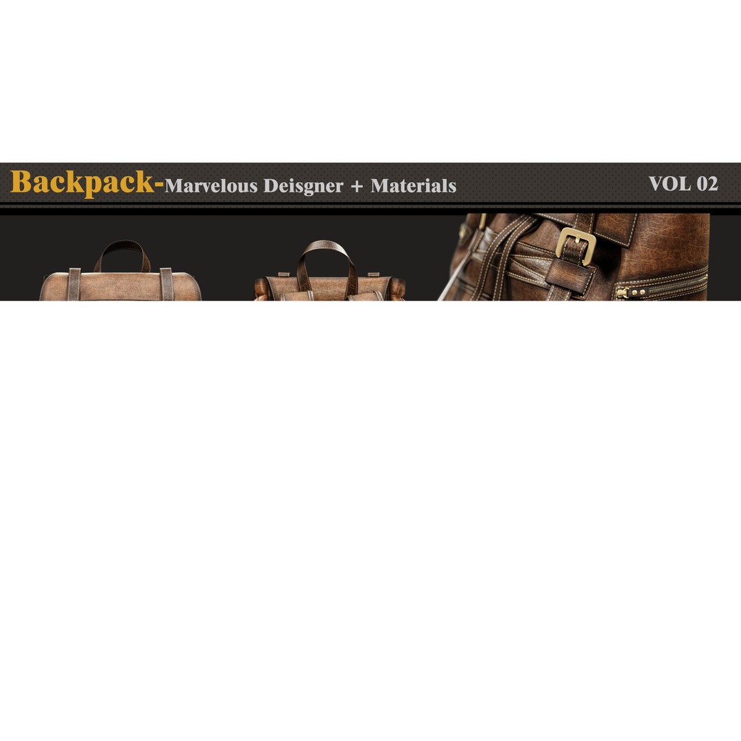 Backpack 3D Model – PBR Smart Material with 4K Textures, FBX & OBJ - View 5
