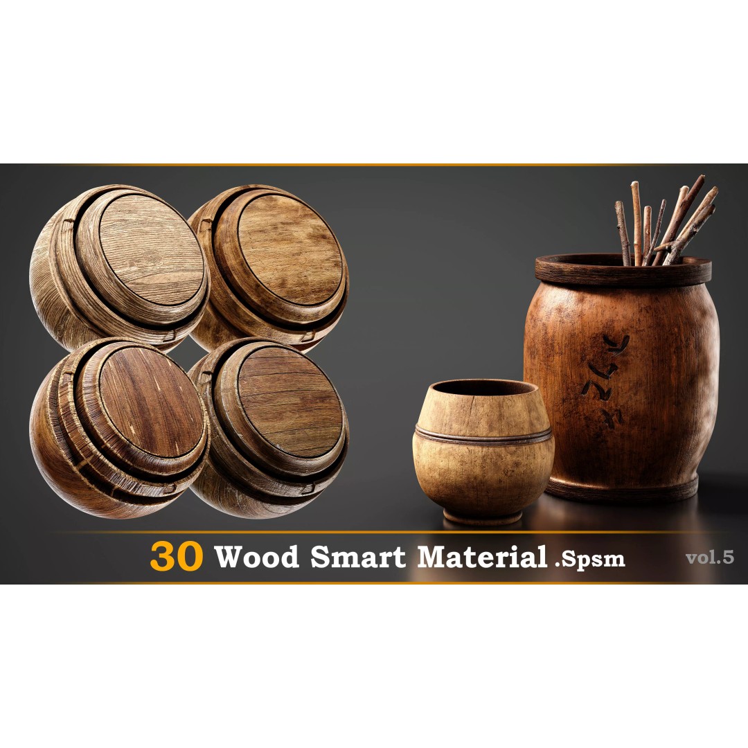Wood Smart Material Collection – 30 High-Quality Textures for Substance Painter - View 2