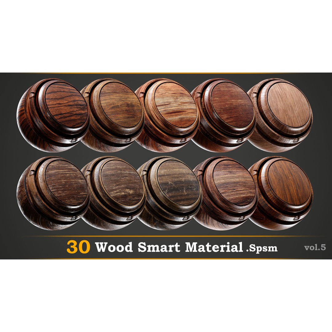 Wood Smart Material Collection – 30 High-Quality Textures for Substance Painter - View 4
