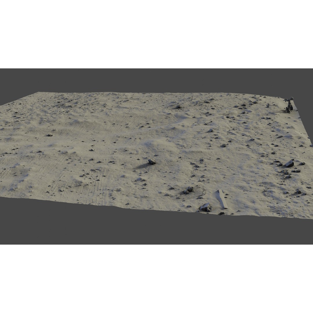 Mars Gravel and Sand 3D Model – High Detail Terrain Asset, FBX - View 10