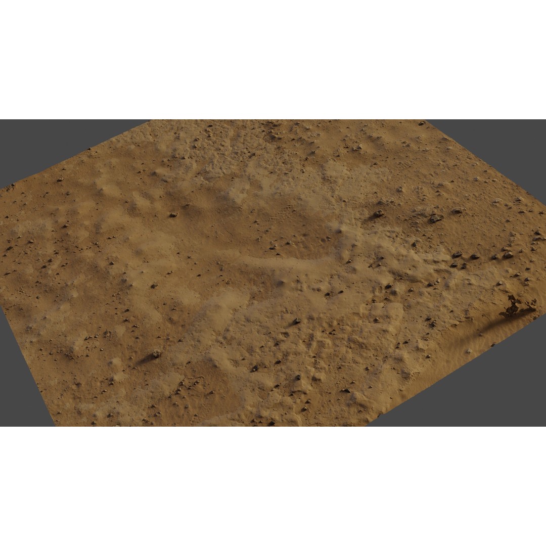 Mars Gravel and Sand 3D Model – High Detail Terrain Asset, FBX - View 11