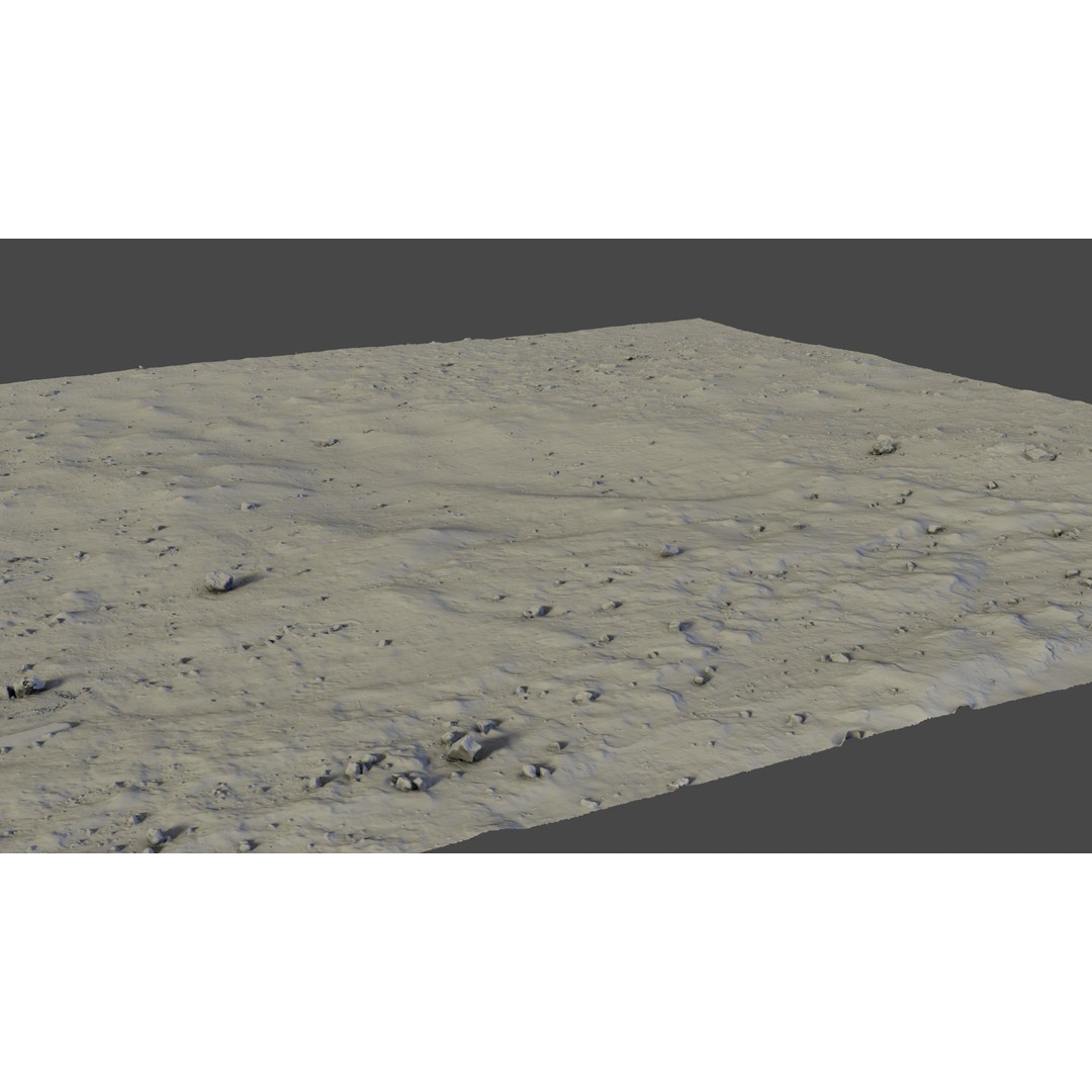 Mars Gravel and Sand 3D Model – High Detail Terrain Asset, FBX - View 12
