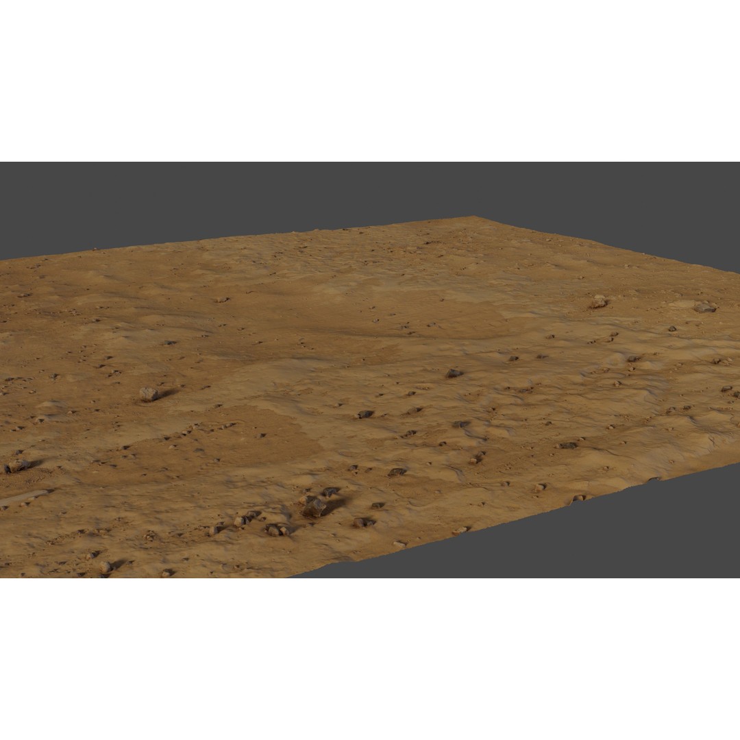 Mars Gravel and Sand 3D Model – High Detail Terrain Asset, FBX - View 13