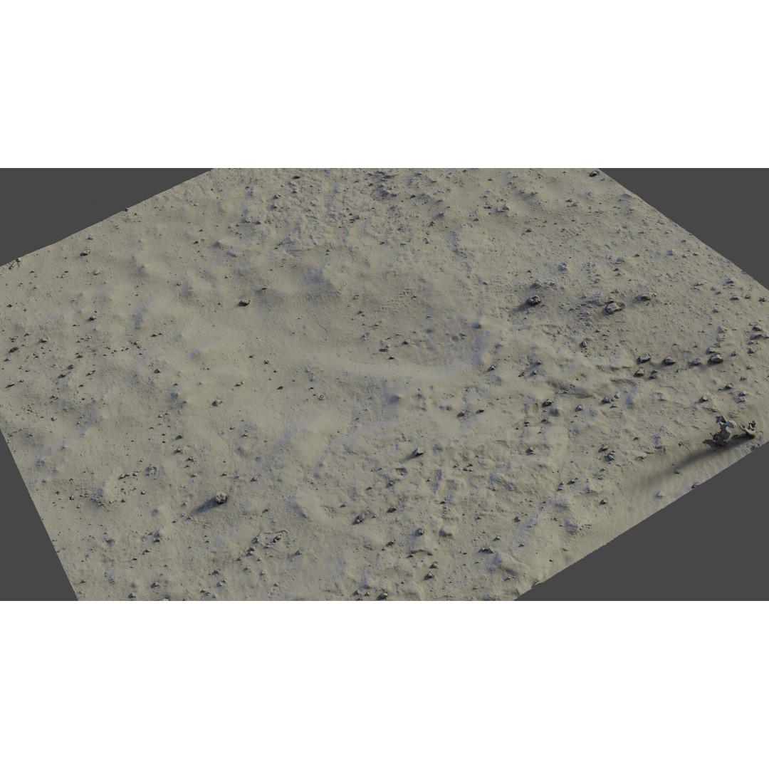 Mars Gravel and Sand 3D Model – High Detail Terrain Asset, FBX - View 14