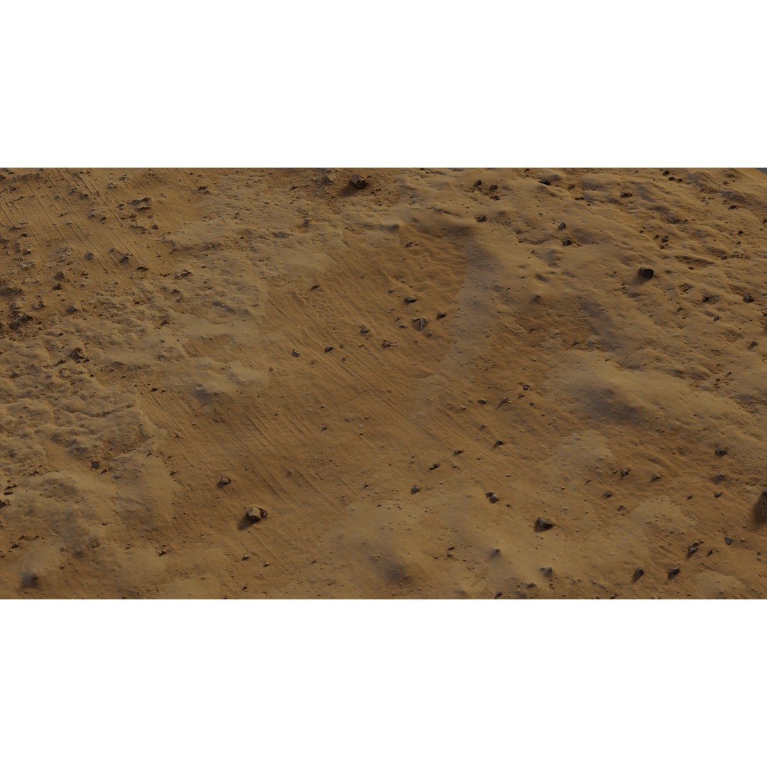 Mars Gravel and Sand 3D Model – High Detail Terrain Asset, FBX - View 15