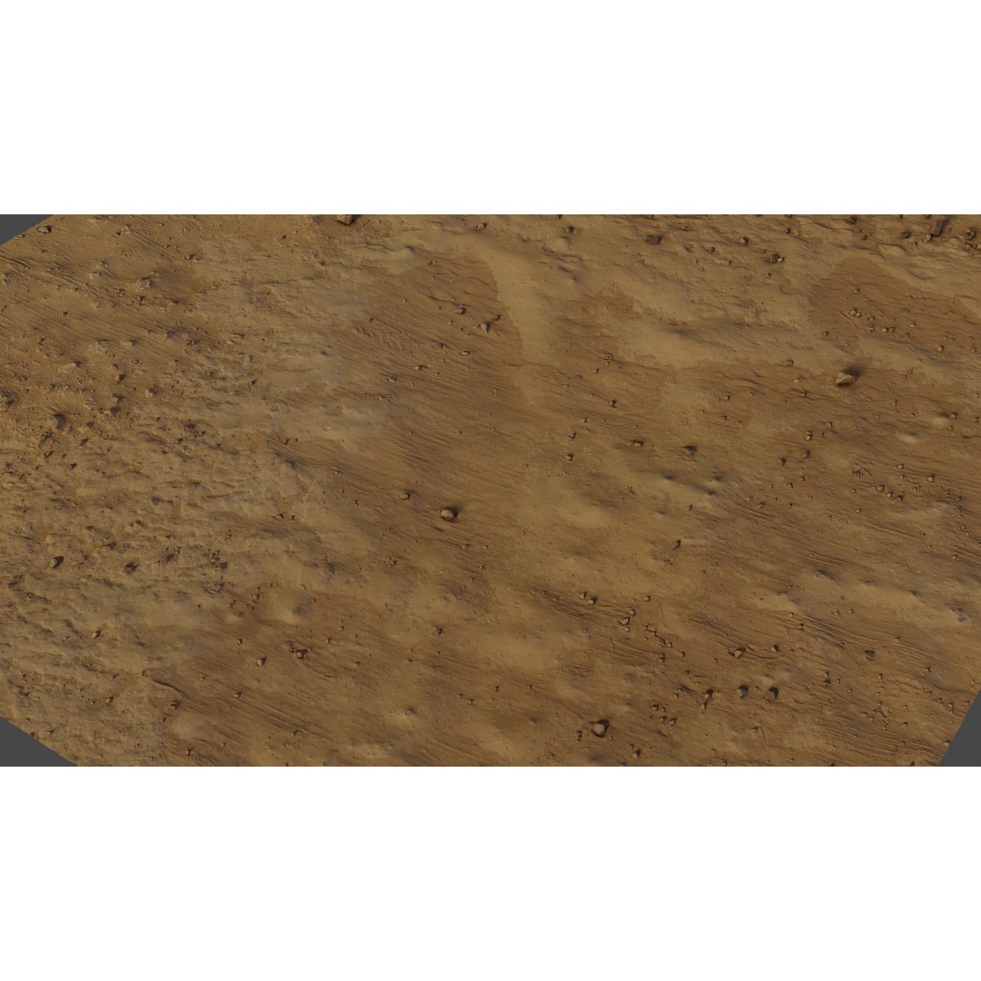 Mars Gravel and Sand 3D Model – High Detail Terrain Asset, FBX - View 4